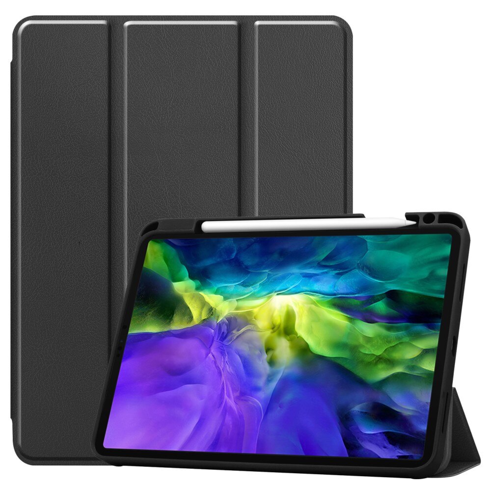 Apple iPad Pro 11 1st Gen (2018) Tri-fold etui med pennholder, Svart