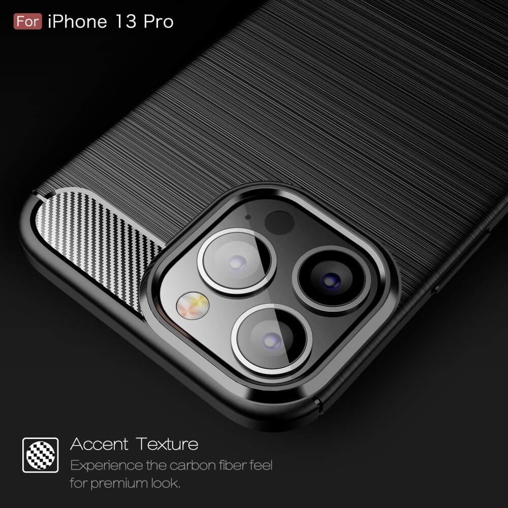 iPhone 13 Pro TPU-deksel Brushed, Svart