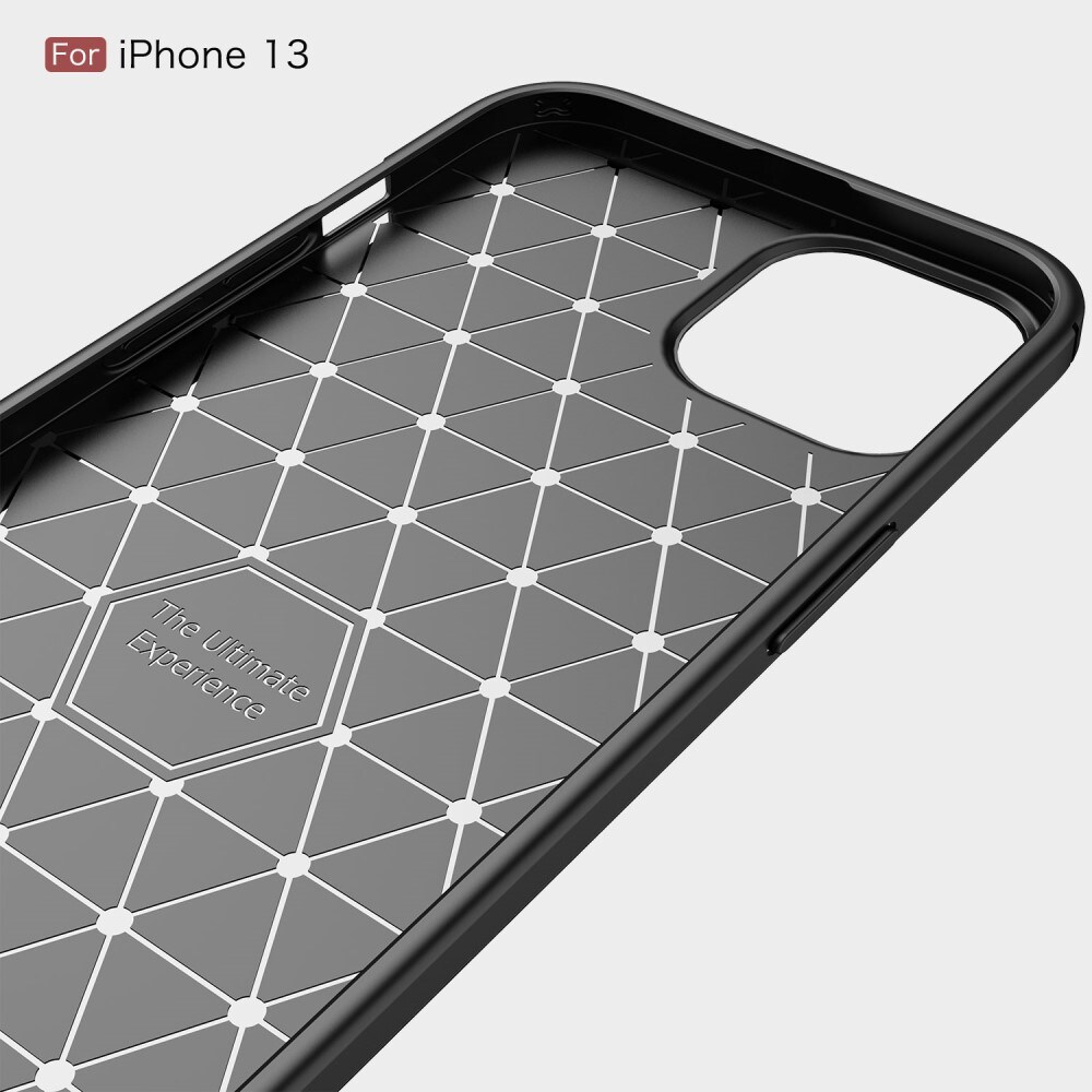 iPhone 13 TPU-deksel Brushed, Svart