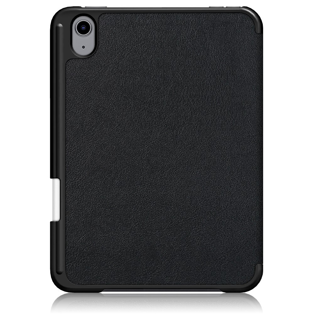 Apple iPad Mini 7th Gen (2024) Tri-fold etui med pennholder, Svart