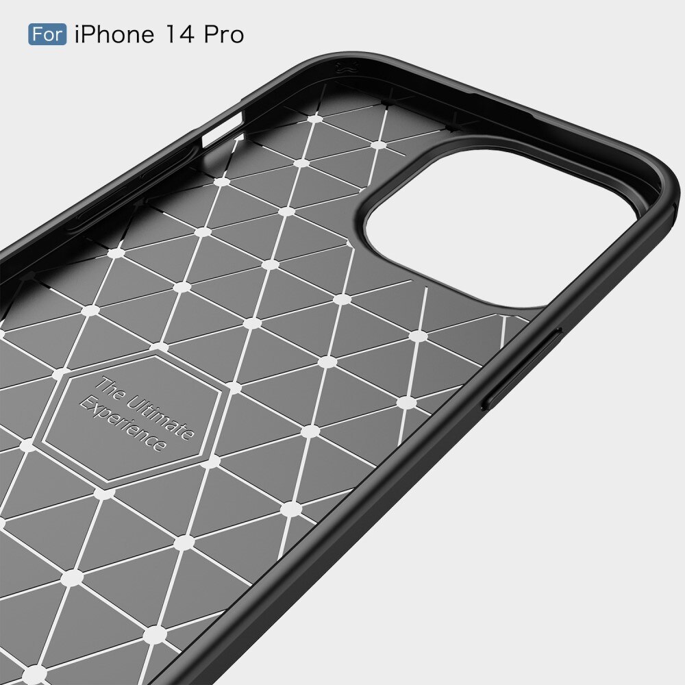 iPhone 14 Pro TPU-deksel Brushed, Svart