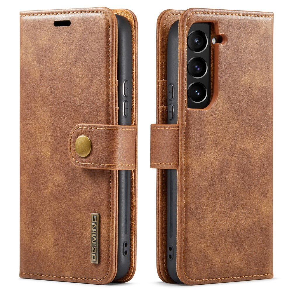 Samsung Galaxy S22 Plus Lommeboketui med avtakbart deksel, Cognac