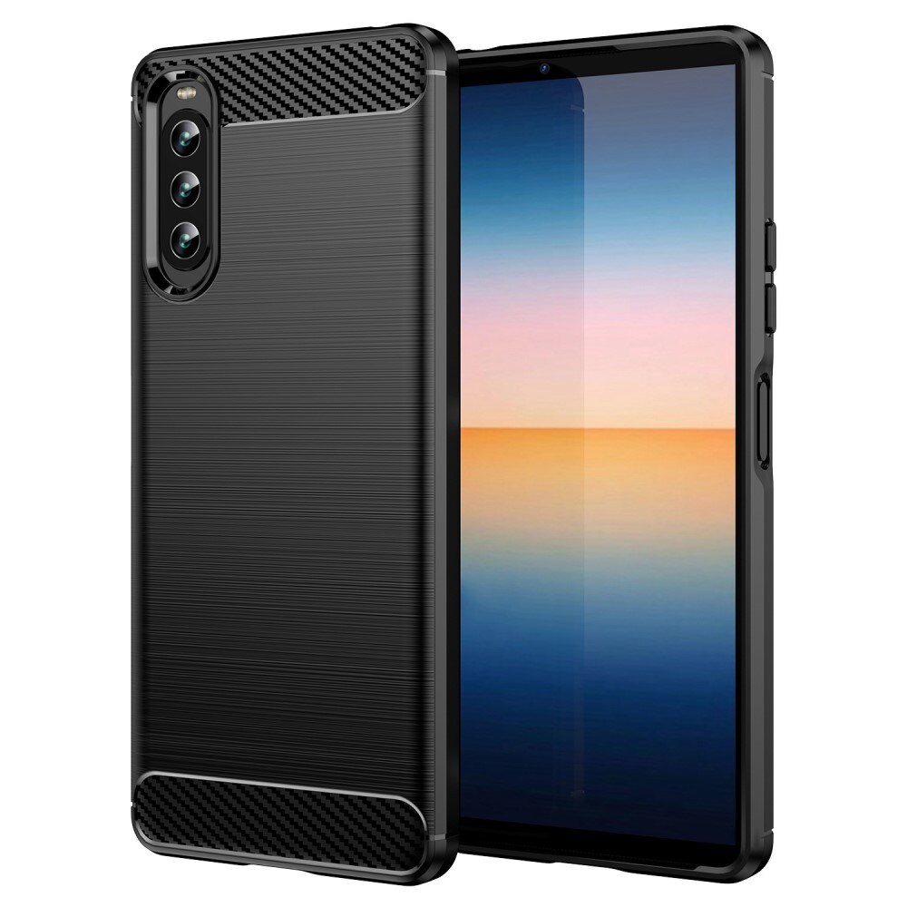 Sony Xperia 10 IV TPU-deksel Brushed, Svart