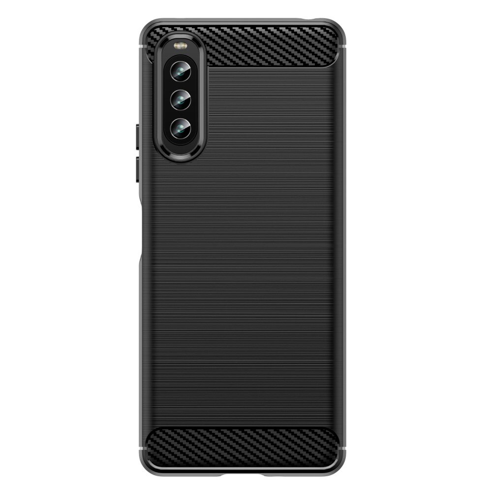 Sony Xperia 10 IV TPU-deksel Brushed, Svart