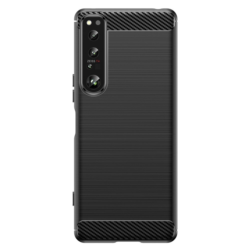 Sony Xperia 1 IV TPU-deksel Brushed, Svart