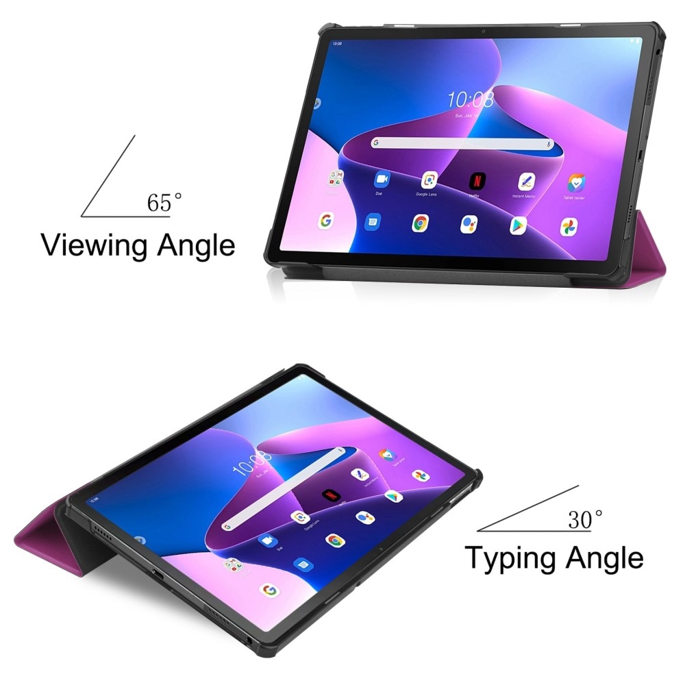  Lenovo Tab M10 Plus (3rd gen) Tri-Fold etui, Lilla