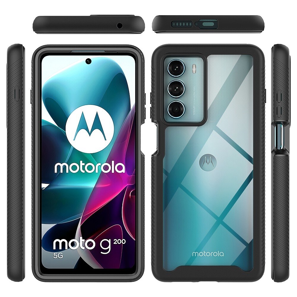 Motorola Moto G200 Deksel Full Protection, Svart