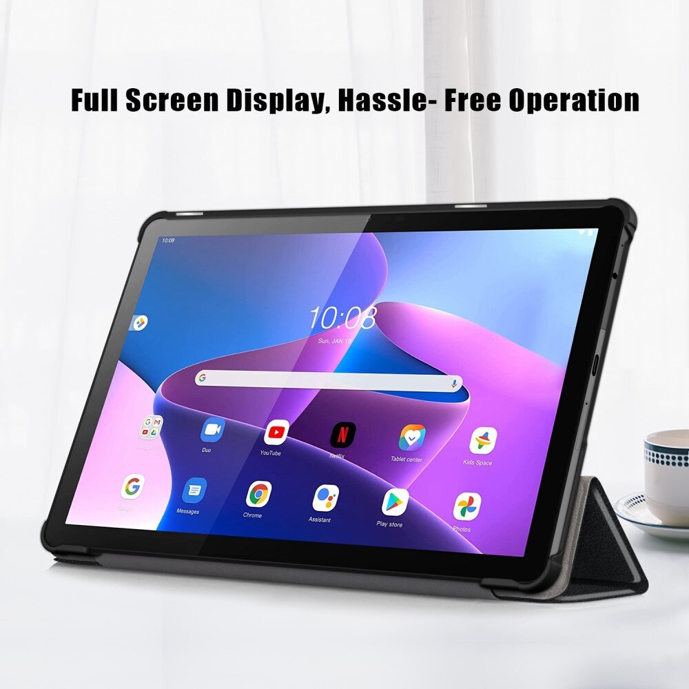 Lenovo Tab M10 (3rd Gen) Tri-Fold etui, Svart