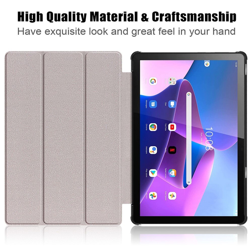 Lenovo Tab M10 (3rd Gen) Tri-Fold etui, Svart