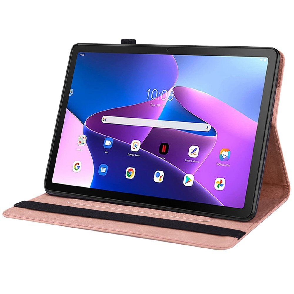 Lenovo Tab M10 (3rd Gen) Fint etui med sommerfugler, Rosa