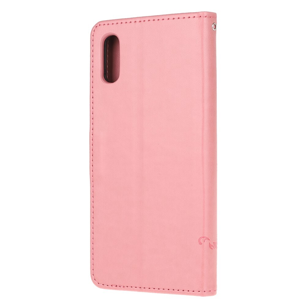 Xiaomi Redmi 9AT Mobiletui med sommerfugler, Rosa