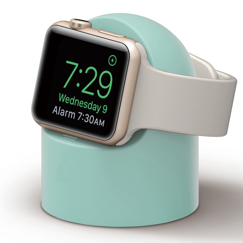 Apple Watch Ladestativ i silikon, Turkis