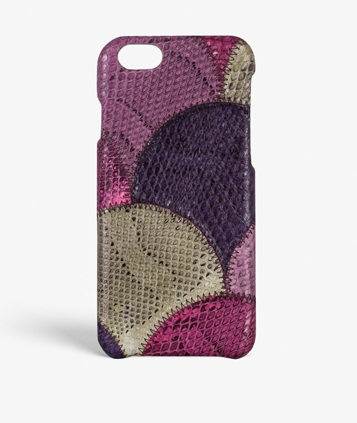 iPhone 6/6S Deksel Real Water Snake Squama Violetta