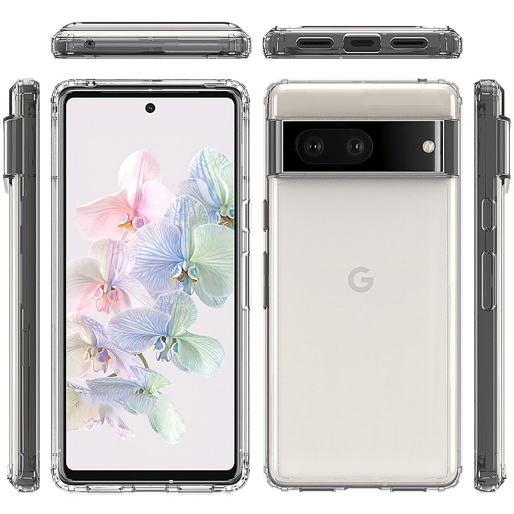 Google Pixel 7 Crystal Hybrid-deksel, Gjennomsiktig