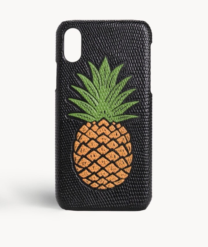 iPhone Xs Max Deksel Pineapple Orange Lizard Black