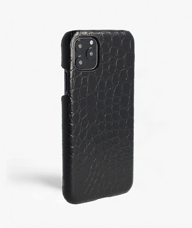 iPhone 11 Pro Max Deksel Small Croco Svart