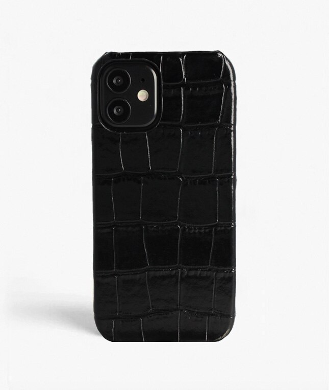 iPhone 12 Mini Deksel Croco Black