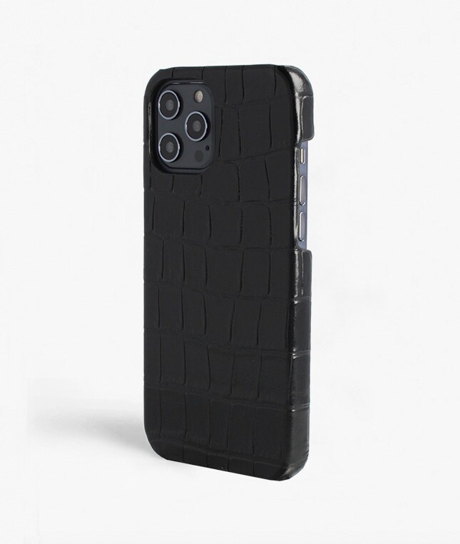 iPhone 12 Pro Max Deksel Croco Black