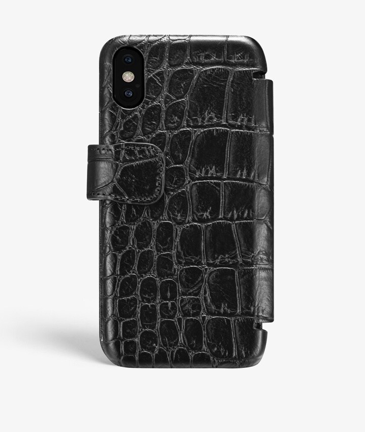 iPhone X/XS Lommebokdeksel Lizard Black