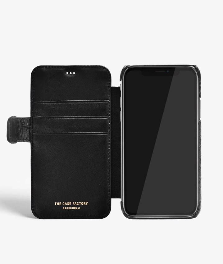 iPhone X/XS Lommebokdeksel Lizard Black