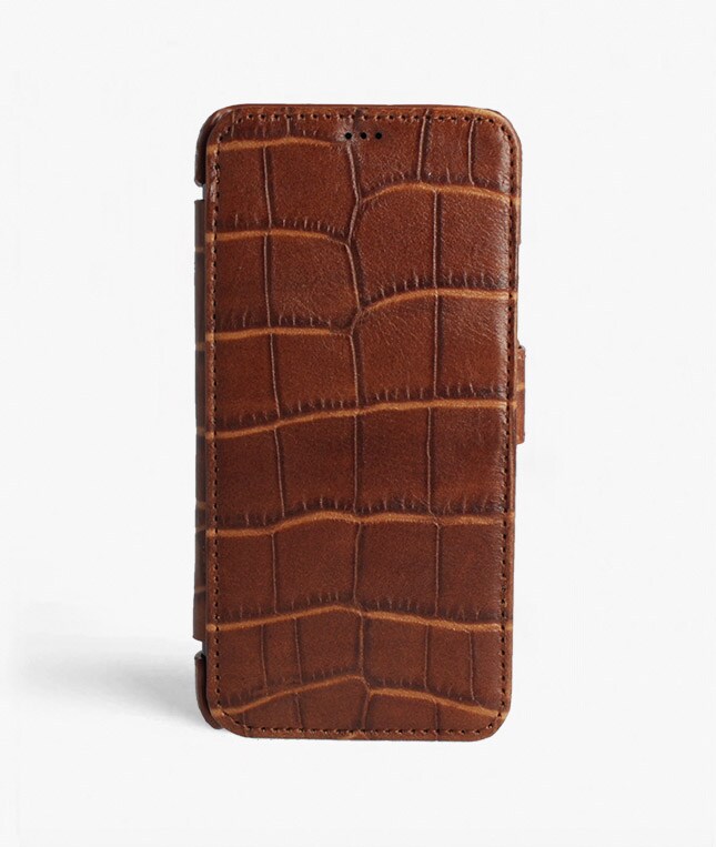 iPhone 11 Pro Max Lommebokdeksel Lizard Cognac