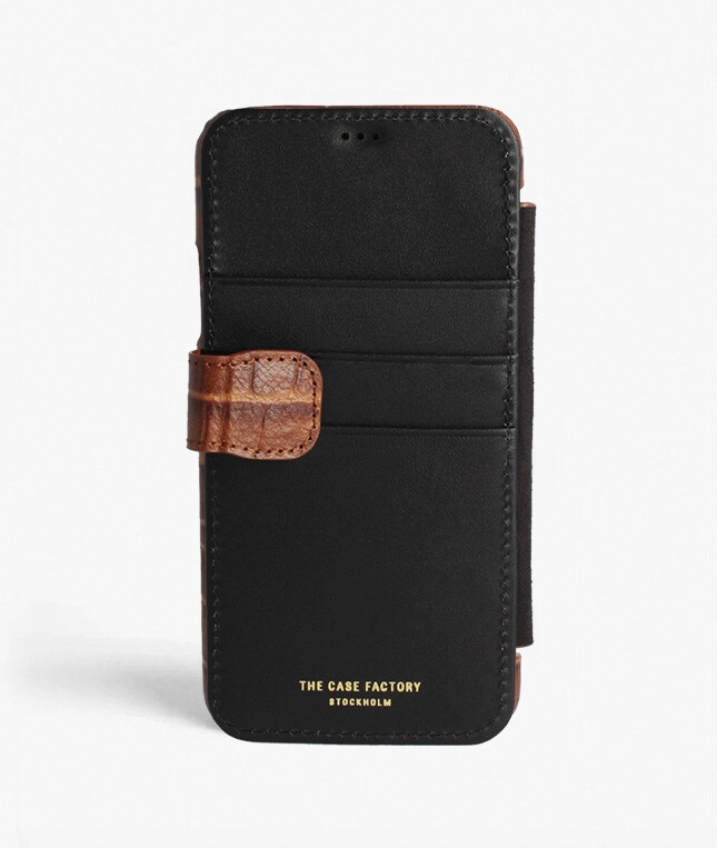 iPhone 11 Pro Max Lommebokdeksel Lizard Cognac