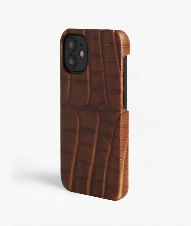 iPhone 12 Mini Deksel Croco Cognac