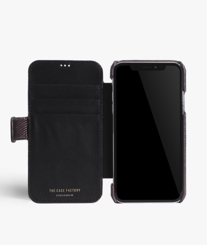 iPhone X/XS Lommebokdeksel Lizard Black