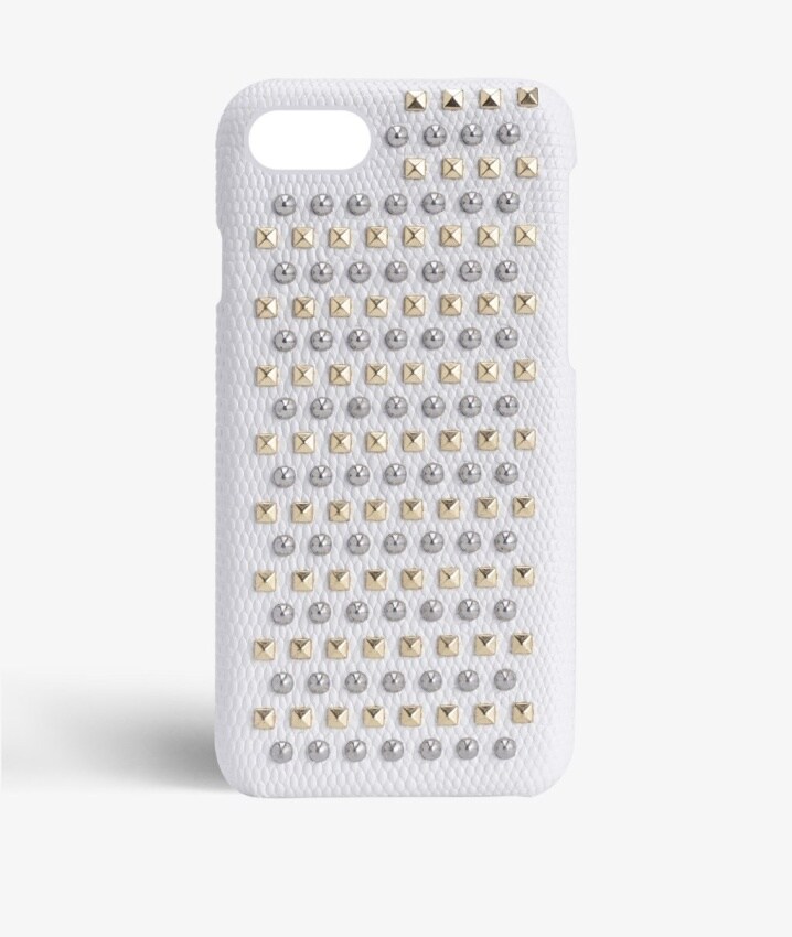 iPhone 7 Deksel Mixed Studs Lizard White