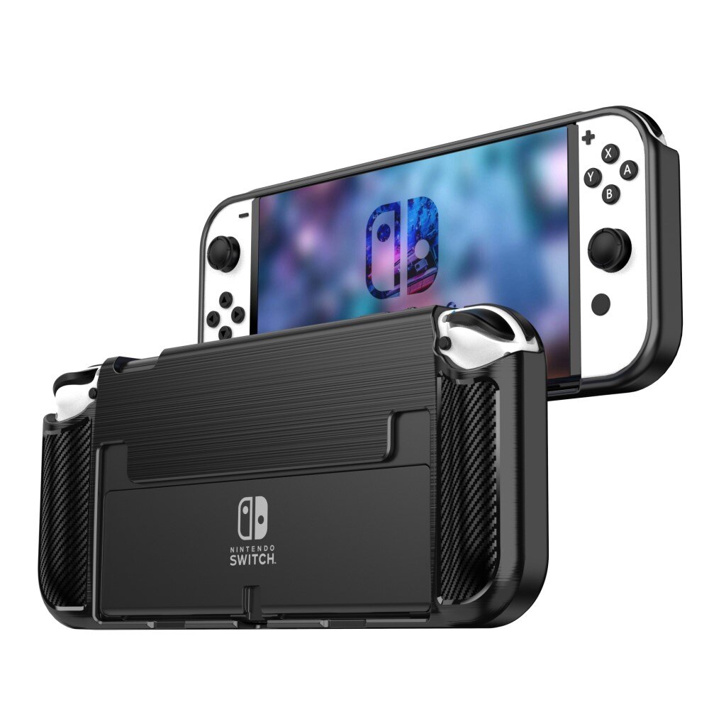 Nintendo Switch OLED børstet TPU-deksel, Svart