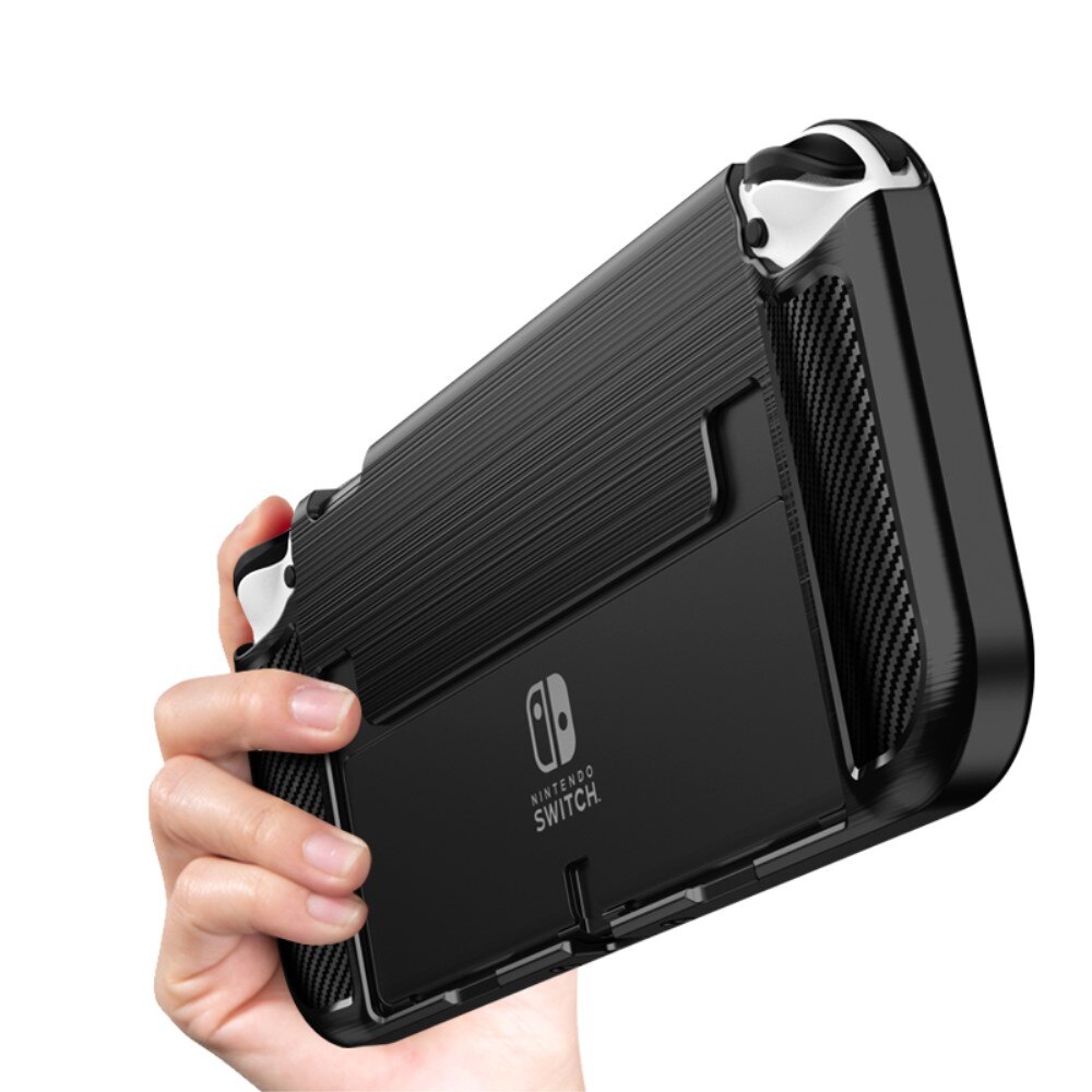 Nintendo Switch OLED børstet TPU-deksel, Svart