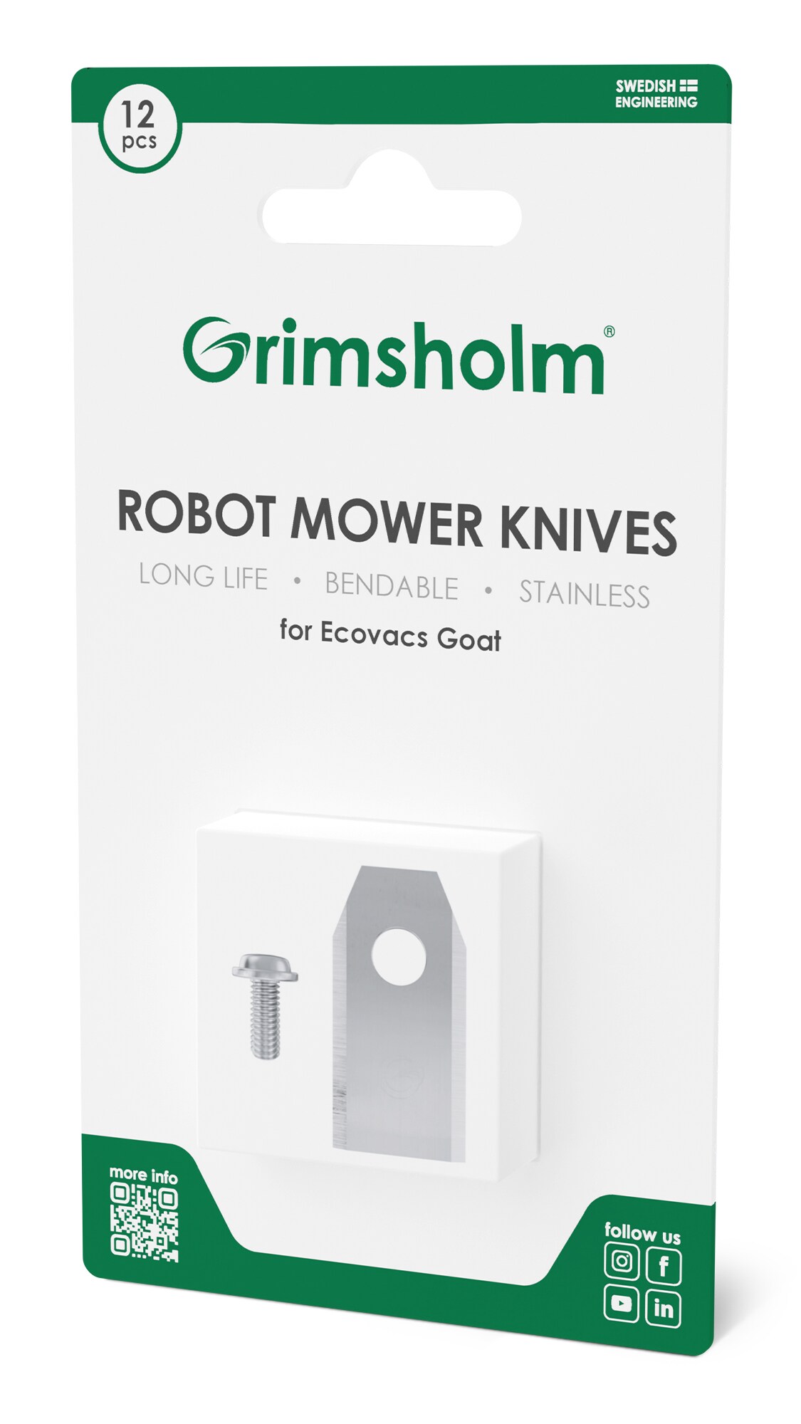 12-pack robotgressklipperkniver for Ecovacs Goat