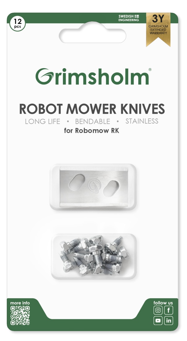 12-pakning robotgressklipperkniver for Robomow RK1000 Pro