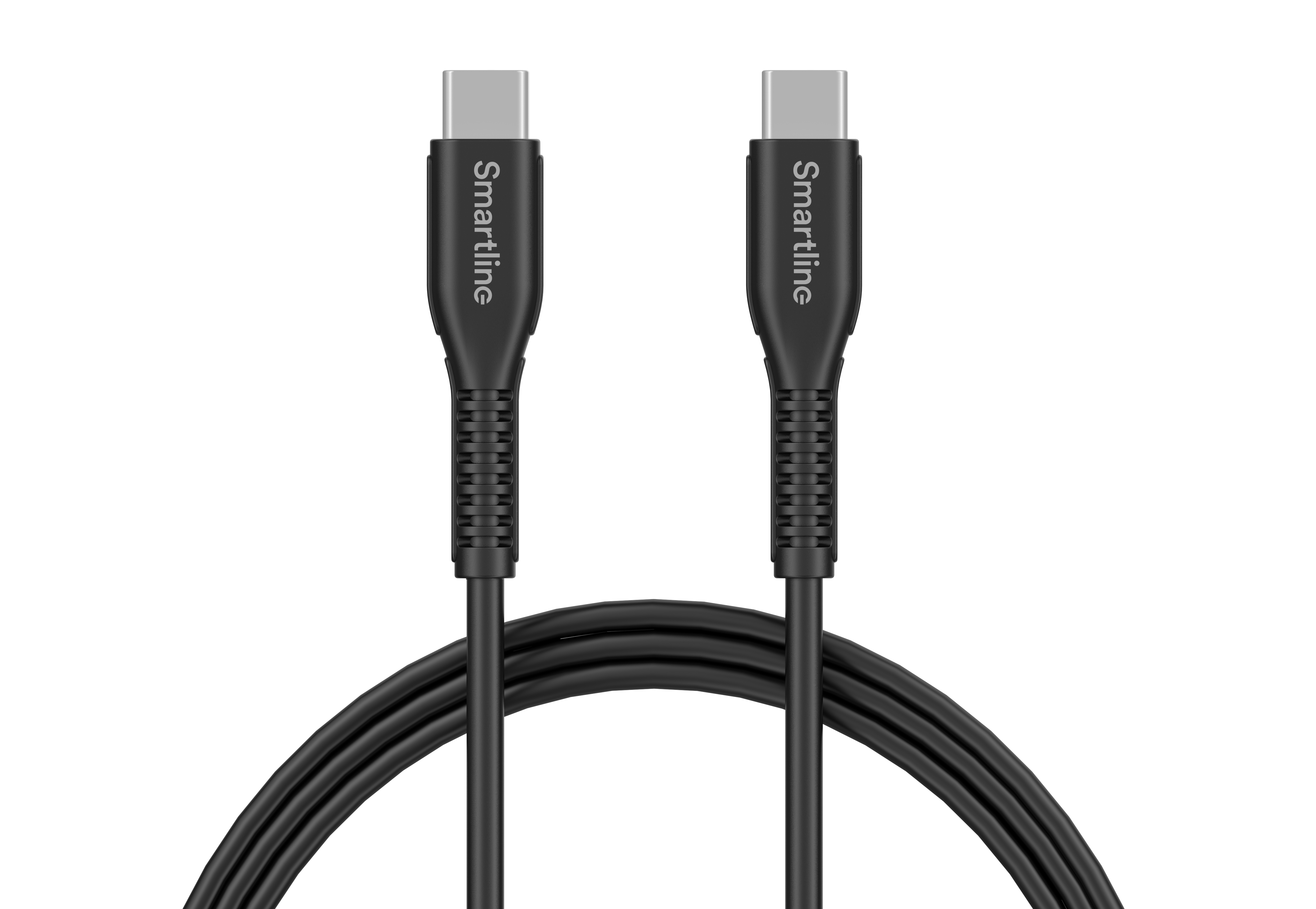 Slitesterk ladekabel 2m USB-C til USB-C, Svart