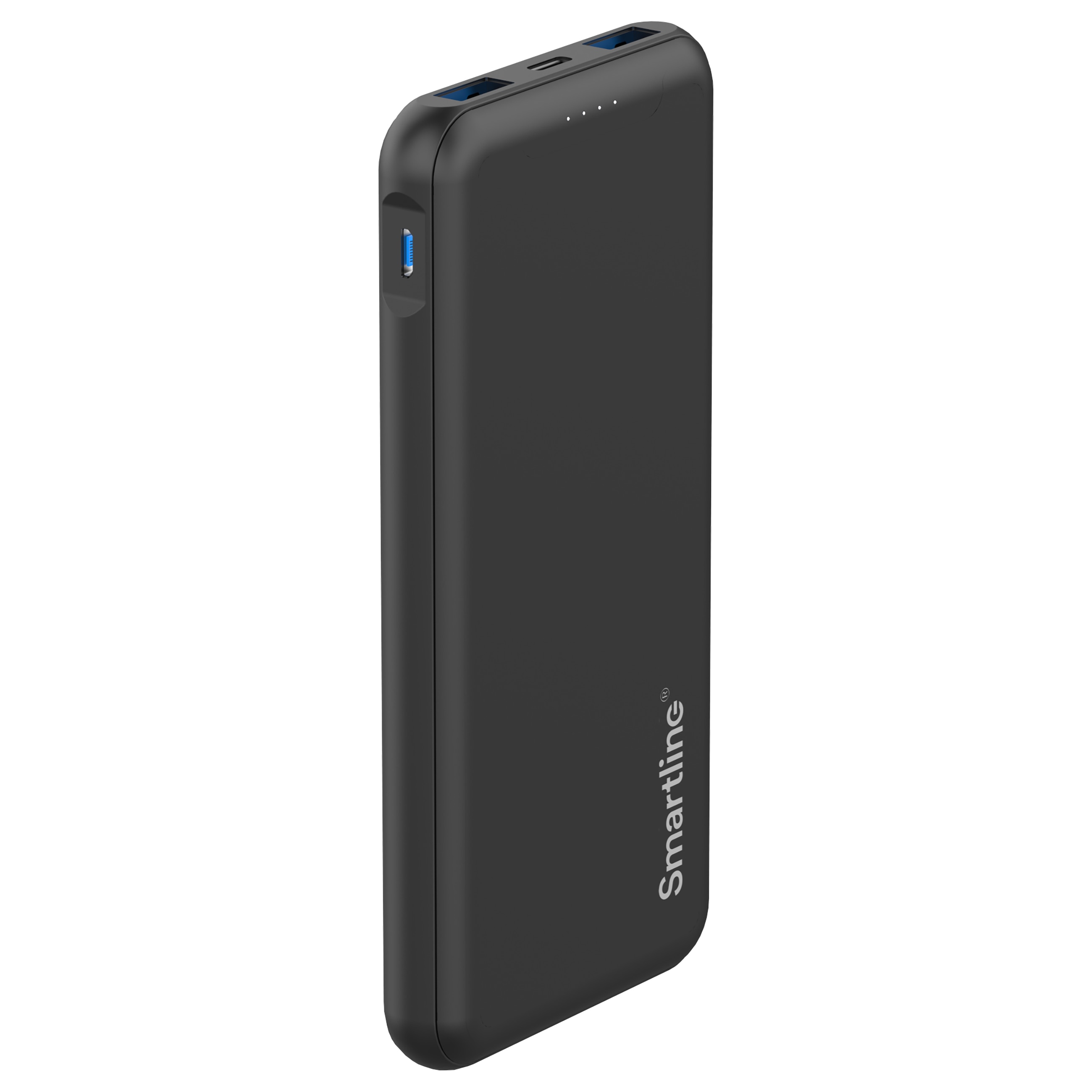 Powerbank 10000 mAh USB-A + USB-C PD, Svart