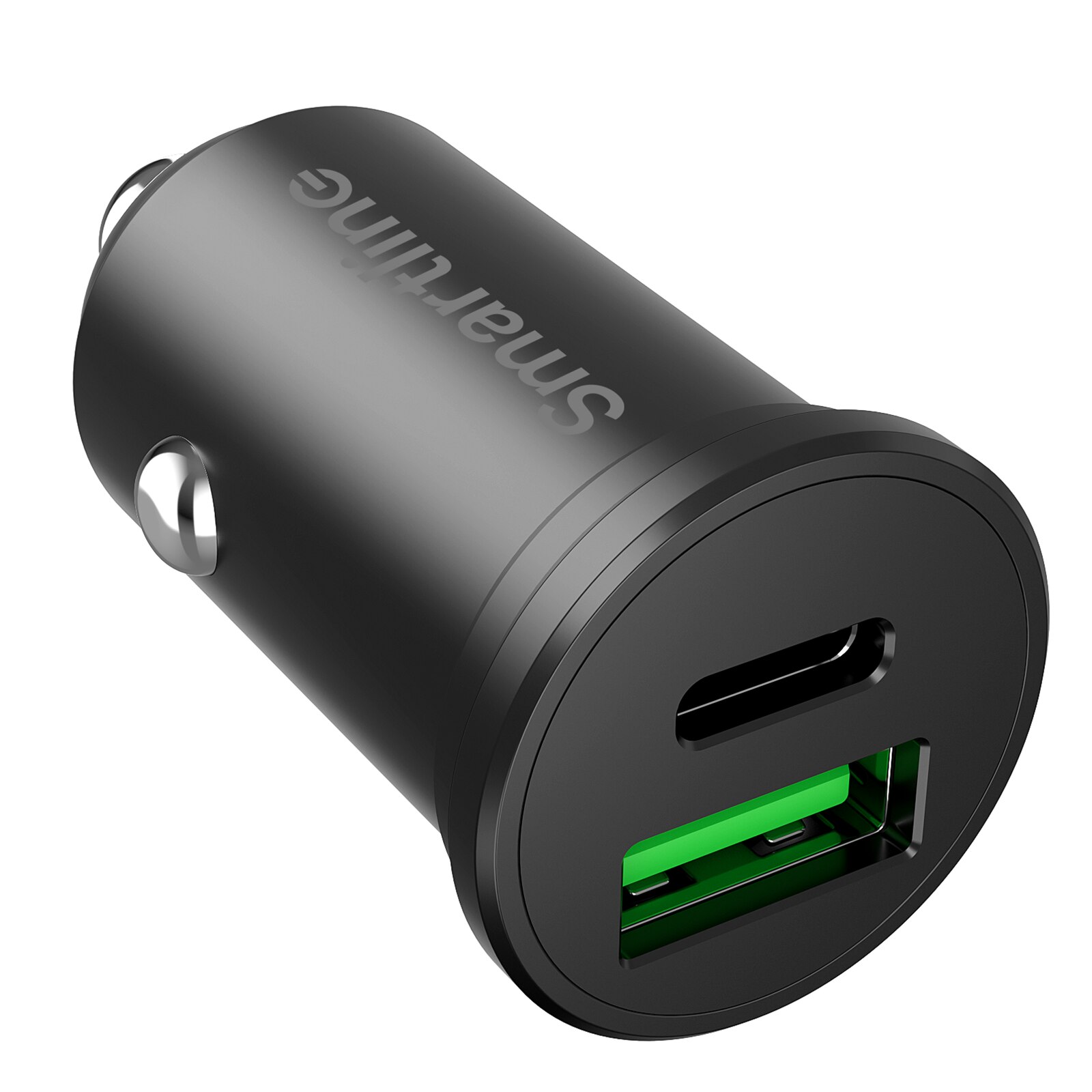 Billader med USB-C + USB-A Port PD 45W, Svart