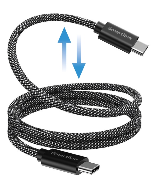 Magnetisk USB-C ladekabel 1m, Svart