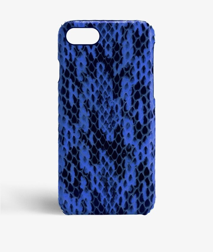 iPhone 7 Deksel Real Water Snake Cobalt