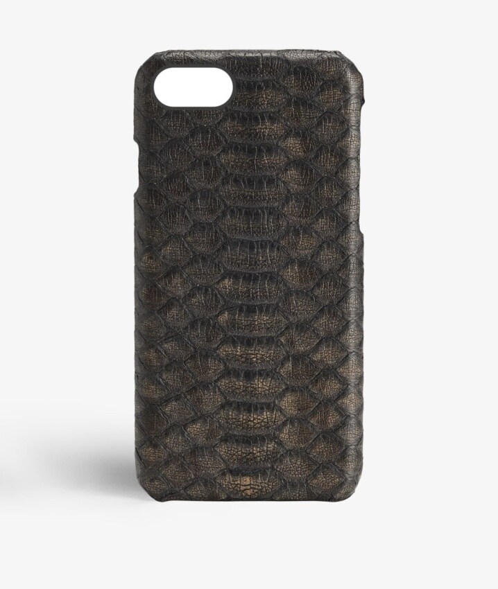 iPhone 7 Deksel Real Python Black/Bronze