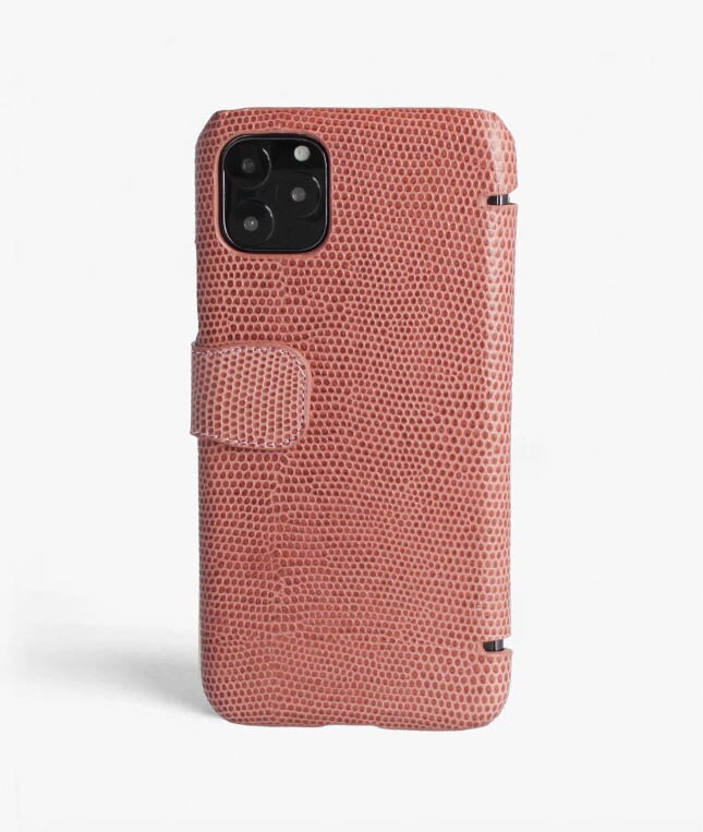 iPhone 11 Pro Max Lommebokdeksel Lizard Rosa Antico