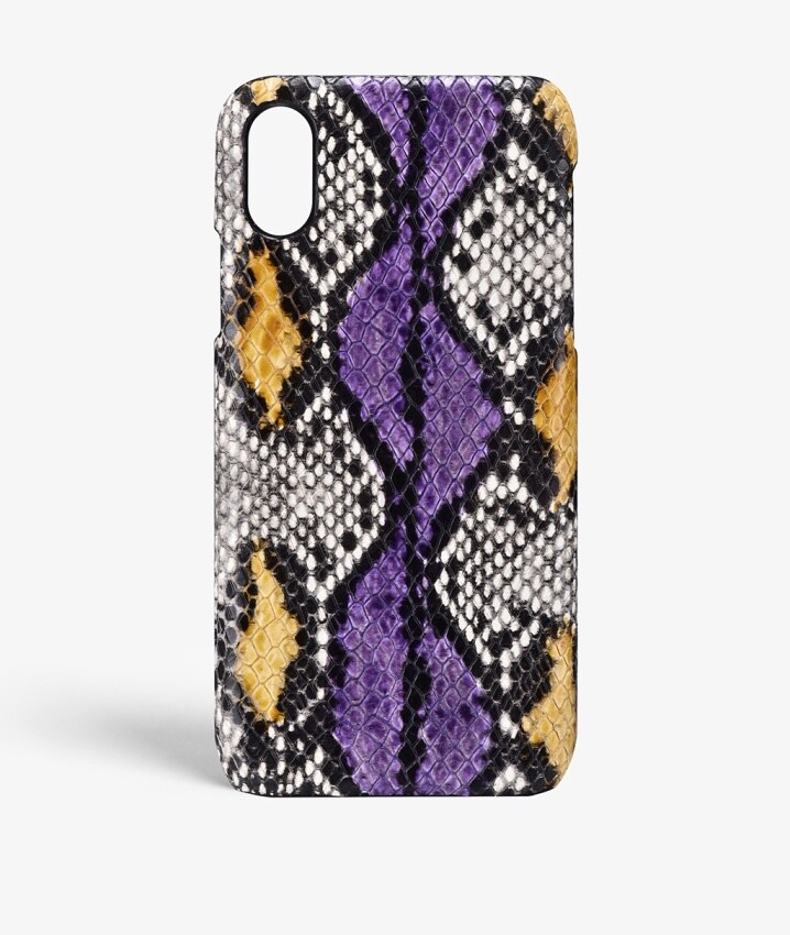 iPhone X/XS Deksel Snake Lila/Ocra