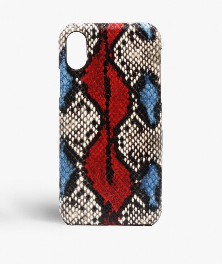 iPhone Xs Max Deksel Snake Cobalt/Red