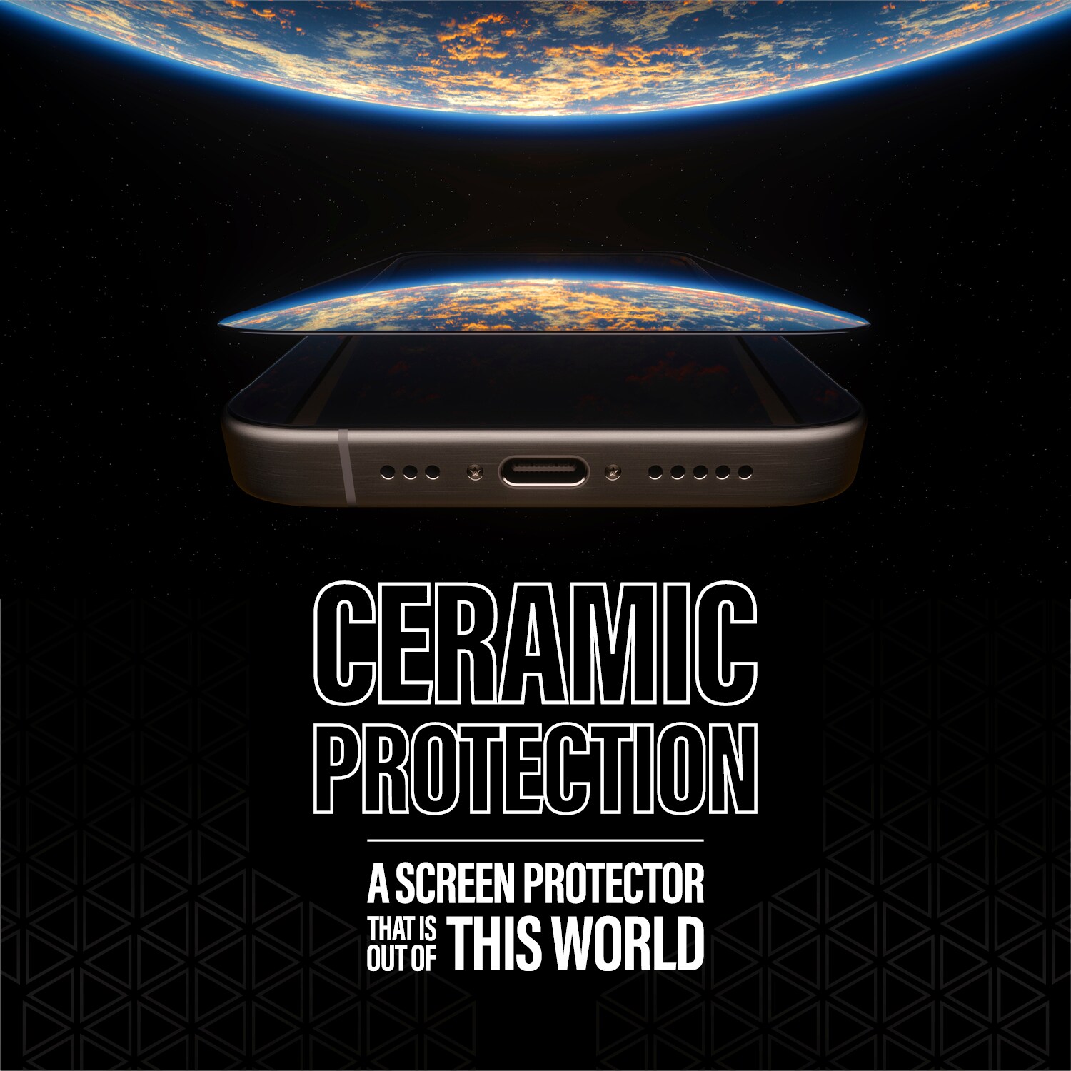 iPhone 15 Pro Ceramic Skjermbeskytter med installasjonsramme – Ultra Wide Fit