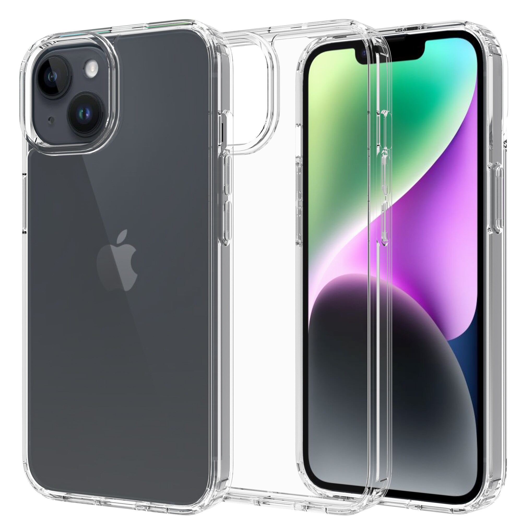 iPhone 14 Crystal Hybrid-deksel, Gjennomsiktig