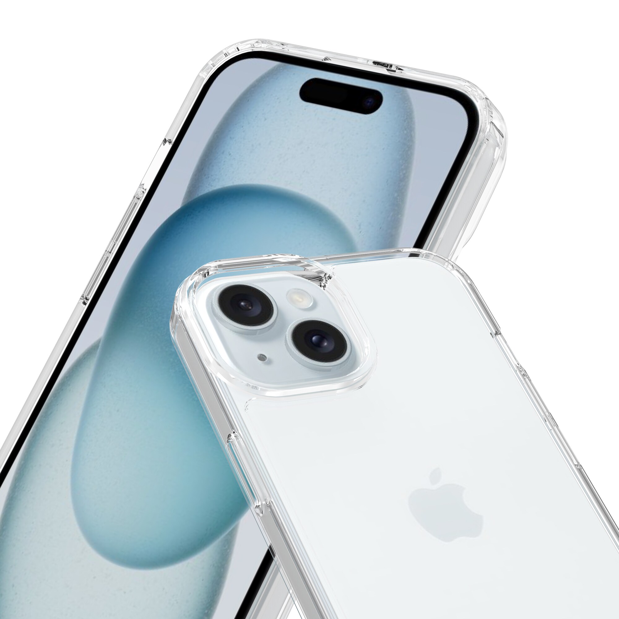 iPhone 15 Plus Crystal Hybrid-deksel, Gjennomsiktig