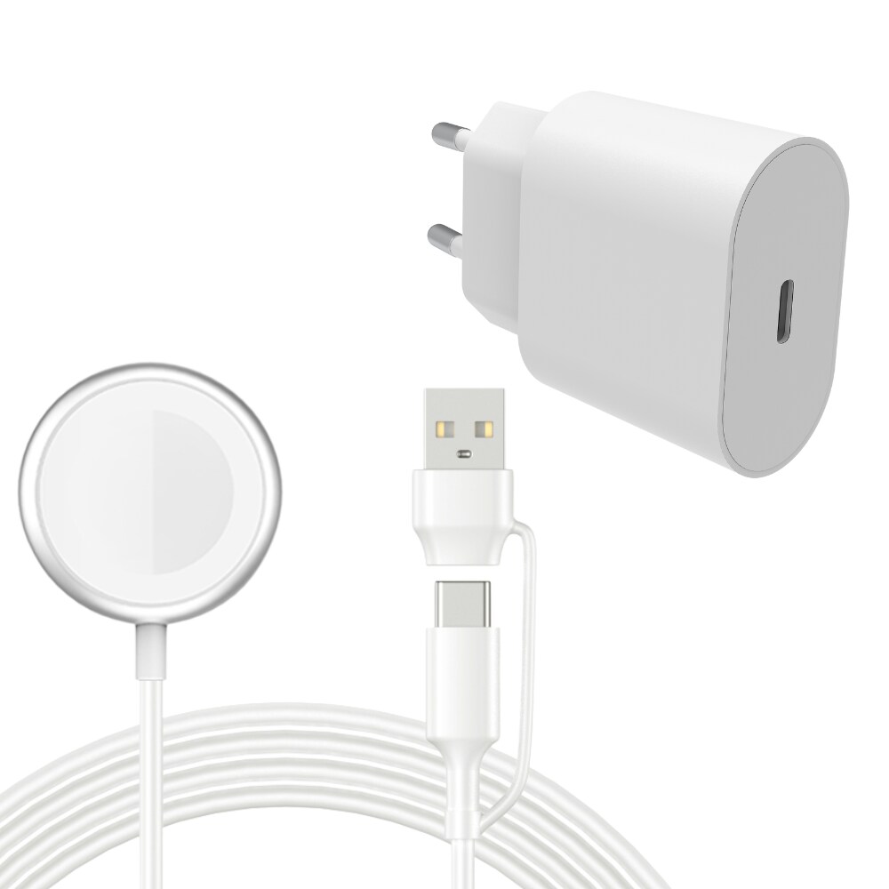 Lader Apple Watch - 1m kabel & vegglader