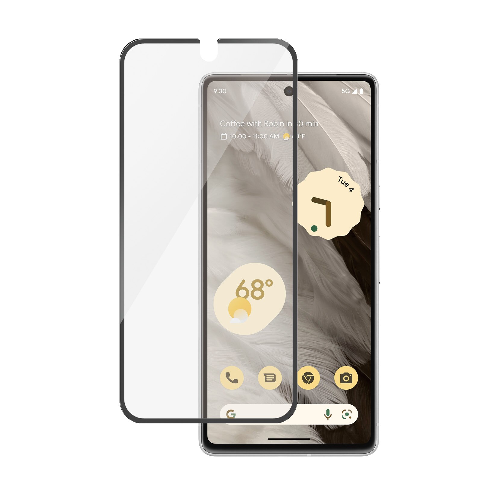 Google Pixel 8a Skjermbeskytter i ripebestandig herdet glass - Ultra Wide Fit