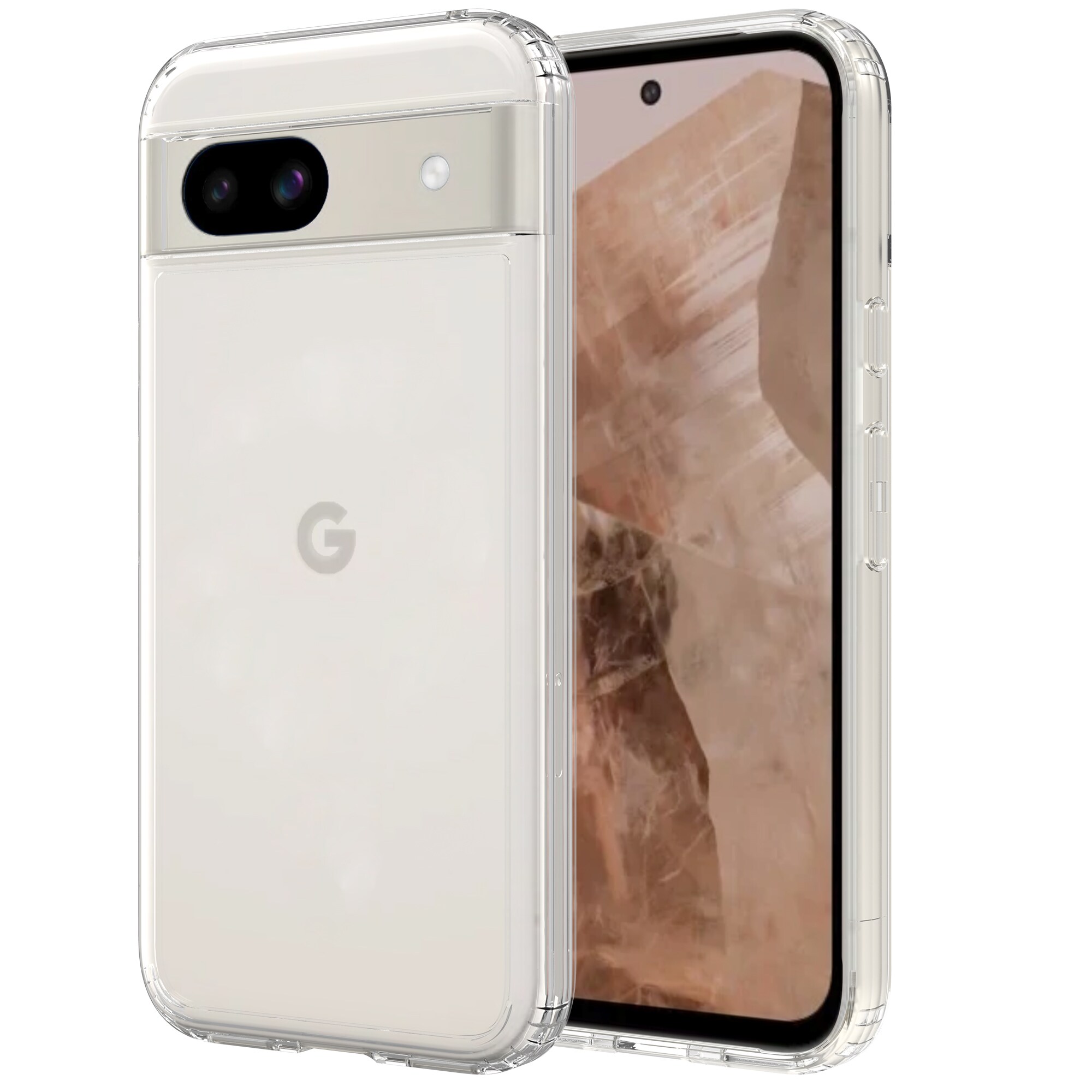 Google Pixel 8a Crystal Hybrid-deksel, Gjennomsiktig