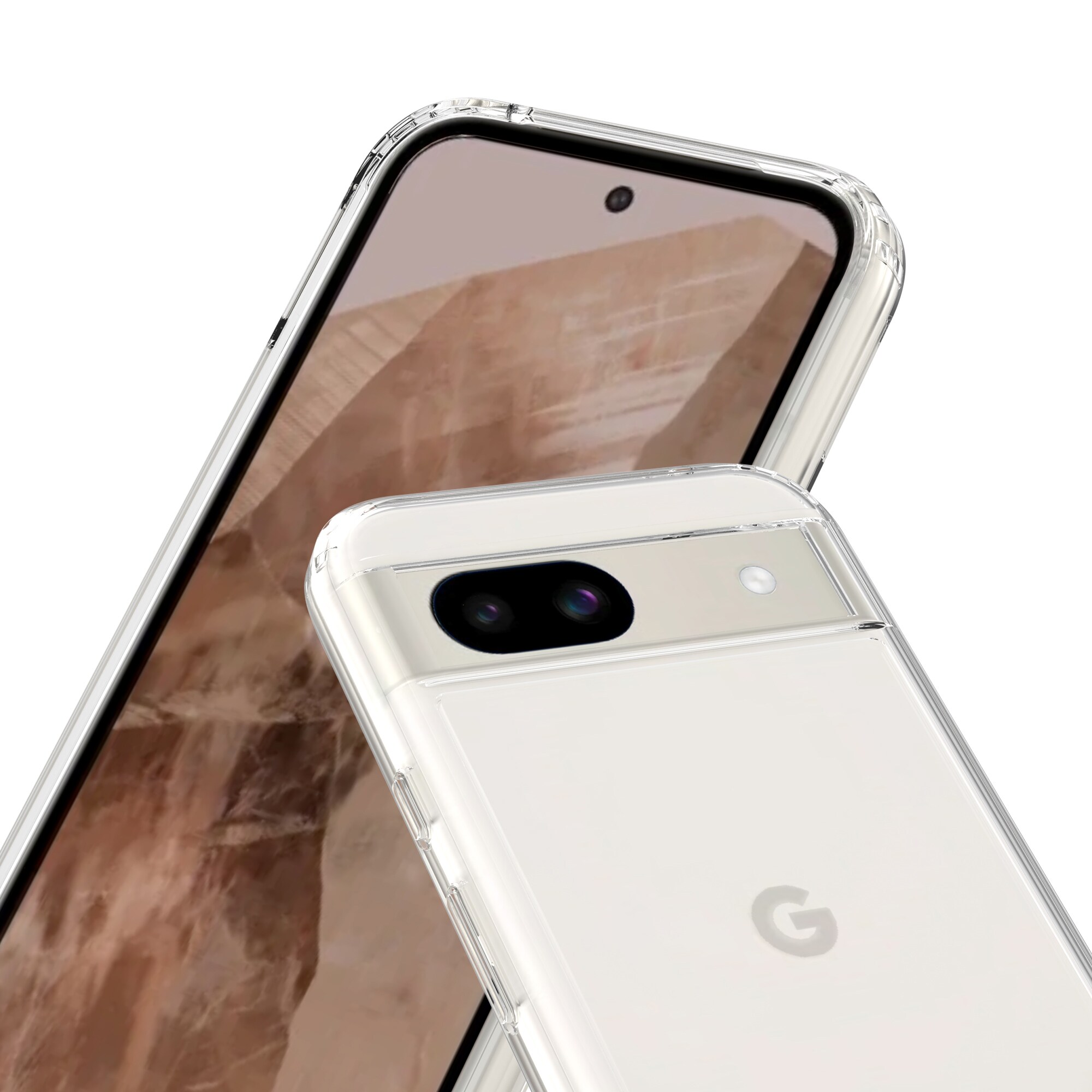 Google Pixel 8a Crystal Hybrid-deksel, Gjennomsiktig