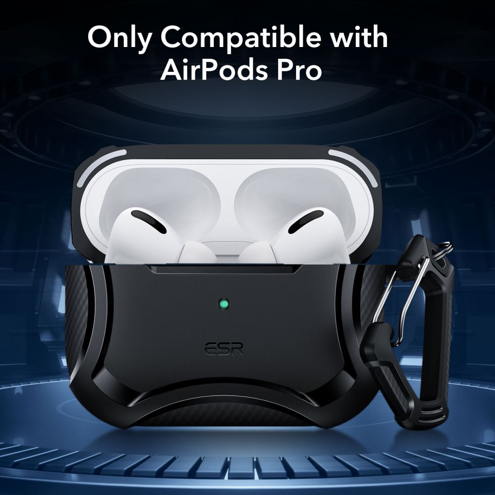 Apple AirPods Pro 1/2 Deksel Cyber Armor MagSafe, Svart